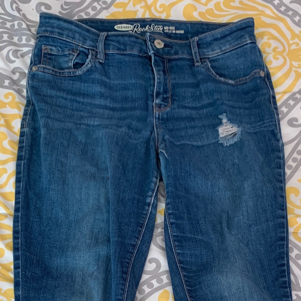 Medium Wash Distressed Skinny Jeans